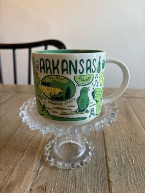 Starbucks Arkansas White and Green Collectible Mug